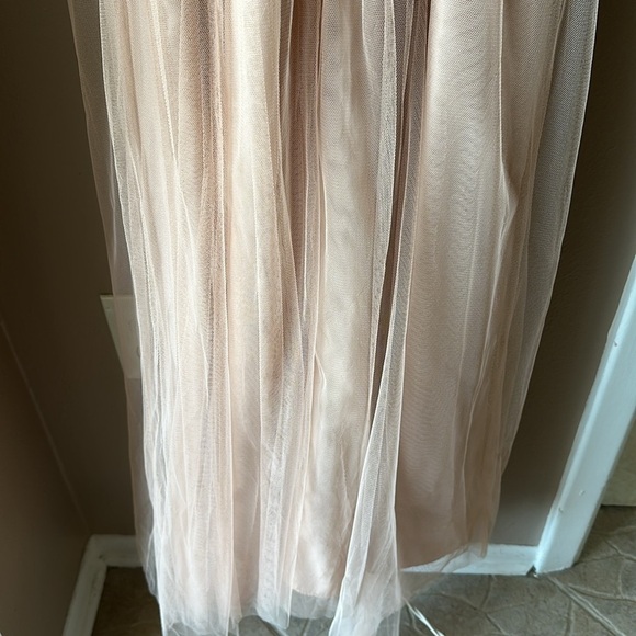 NWT WATTERS & WATTERS Anthropologie Pale Pink Pleated Bridesmaid Dress - Picture 13 of 14